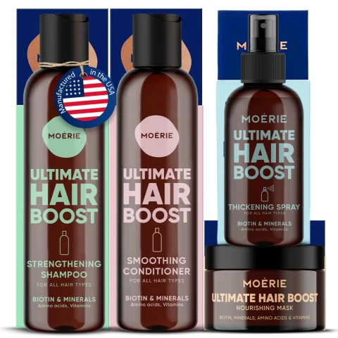 Moerie Shampoo and Conditioner Plus Hair Mask and Spray Mega Pack